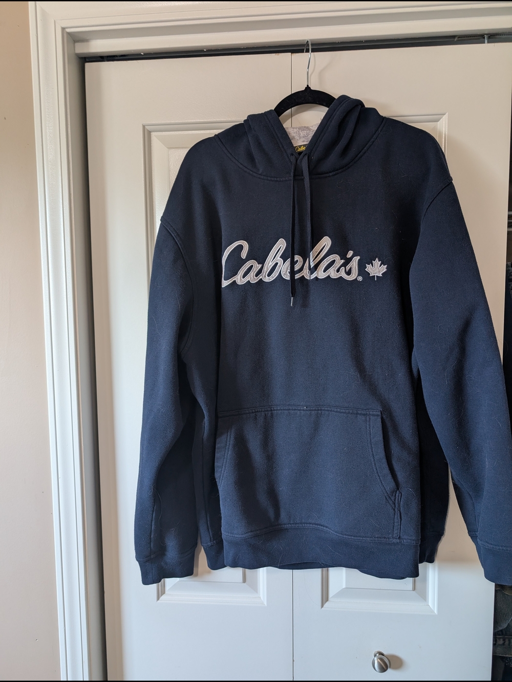 Cabela's Navy Crewneck Logo Hoodie